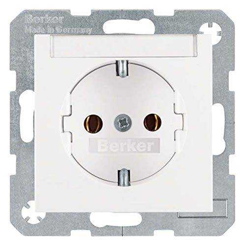 Berker 47508989 Steckdose SCHUKO mit Beschriftungsfeld S.1/B.3/B.7 polarweiß, glänzend Mesch Shop Berker 47508989 Steckdose SCHUKO mit Beschriftungsfeld S.1/B.3/B.7 polarweiß, glänzend Mesch Shop